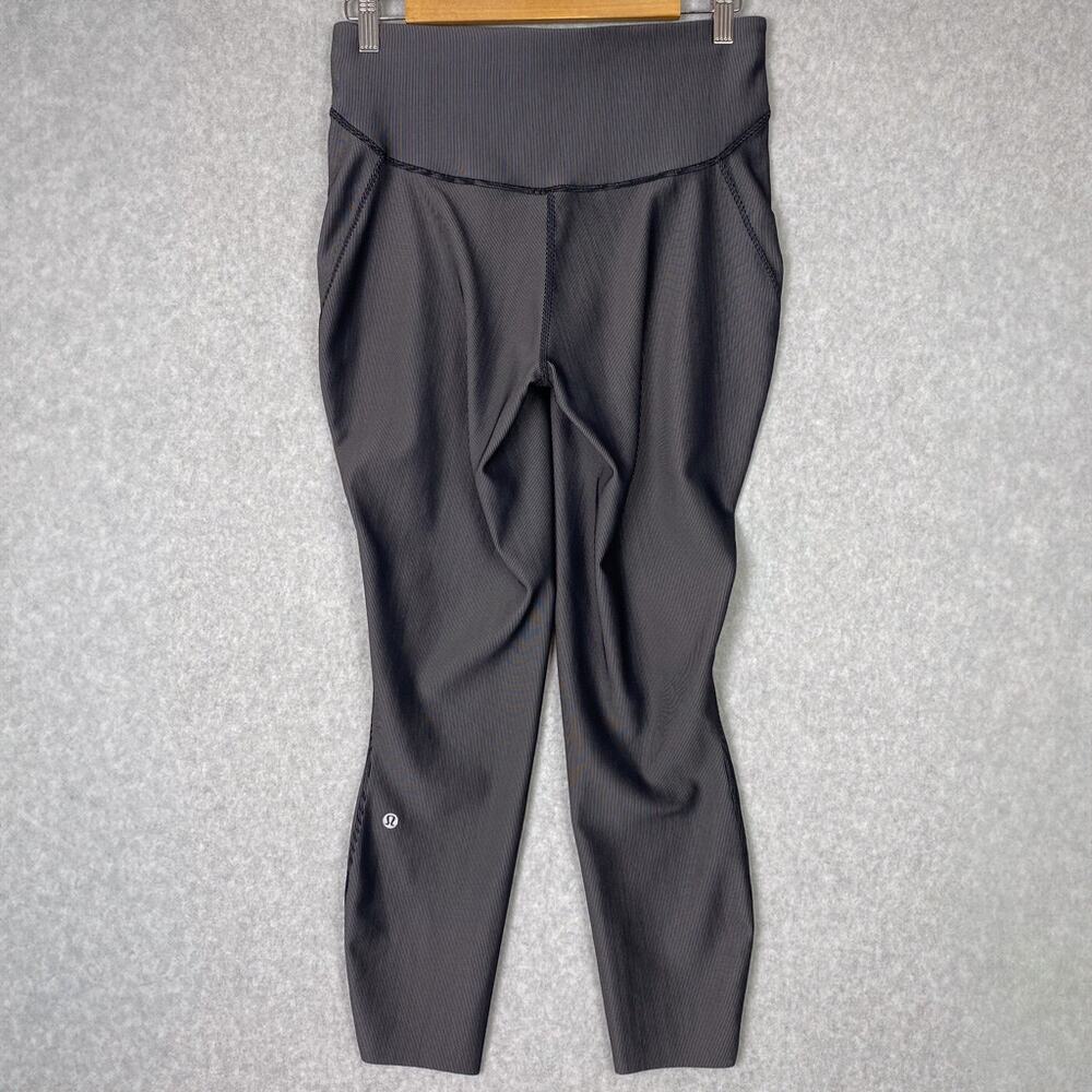 Lululemon Base Pace High-Rise Tight 25" Women's Size 10 in Two-Tone Ribbed - Picture 4 of 10